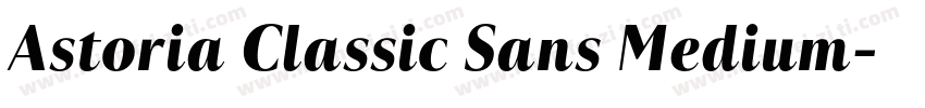 Astoria Classic Sans Medium字体转换